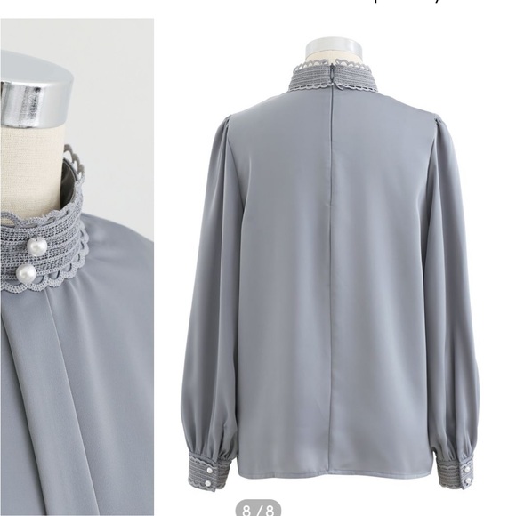 Chicwish Grey Satin Top and Skirt Set - Picture 4 of 16